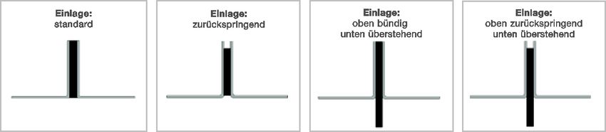 Sonderausführungen bei Schwundfugenprofile Sonderausführungen bei Schwundfugenprofile