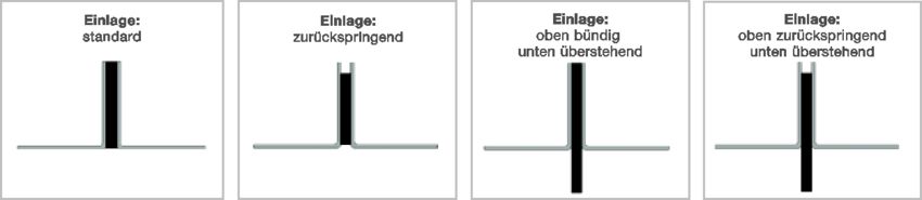 Sonderausführungen bei Schwundfugenprofile Sonderausführungen bei Schwundfugenprofile