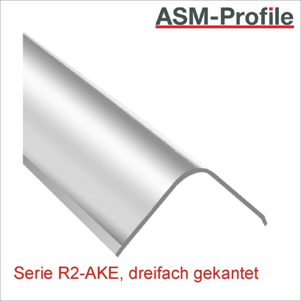 Eckschutzprofile dreifach gekantet mit Radius 25 mm