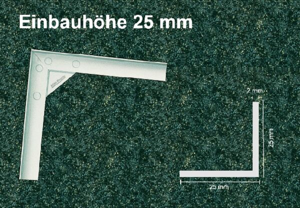 Eingangsmatten Rahmen 25 mm Höhe