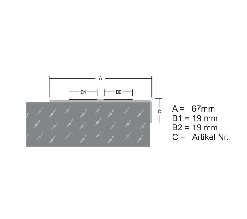 Treppenprofil TP 743 Schnitt