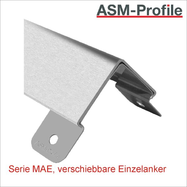 Eckschutzprofile mit verschiebbaren Einzelankern