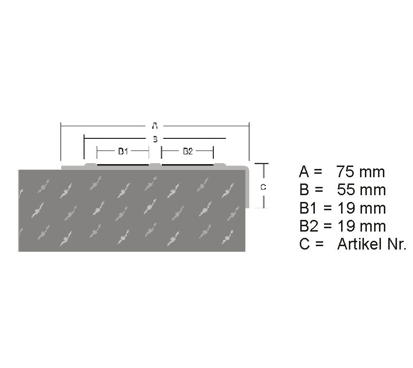 Treppenprofil TP 543 Schnitt
