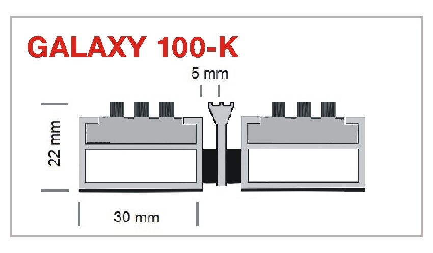 Eingangsmatte GALAXY 100-K Profilansicht