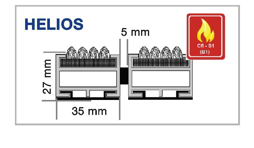 Eingangsmatte HELIOS Profilansicht