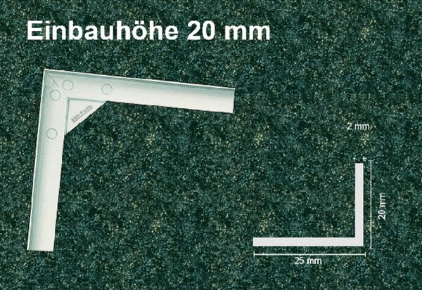 Eingangsmatten Rahmen 20 mm Höhe