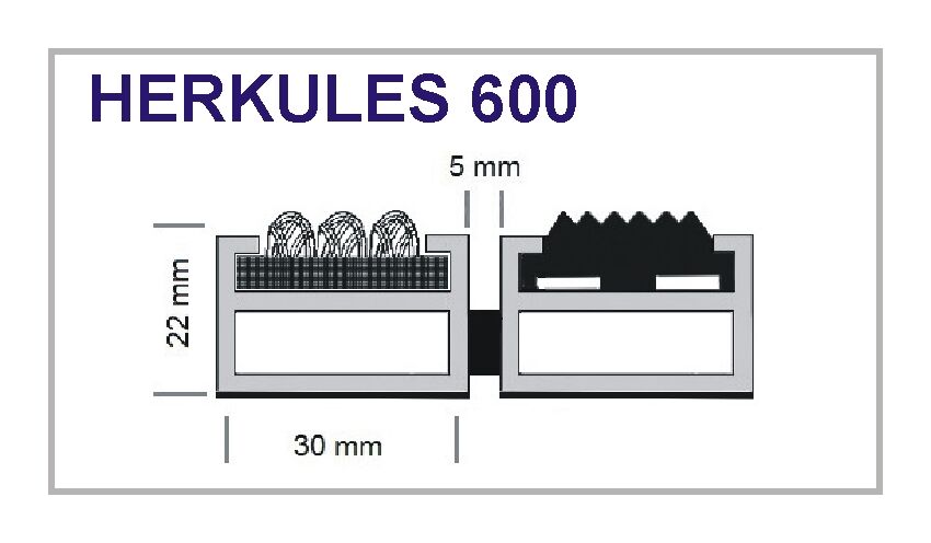 Eingangsmatte Herkules 600 Profilansicht