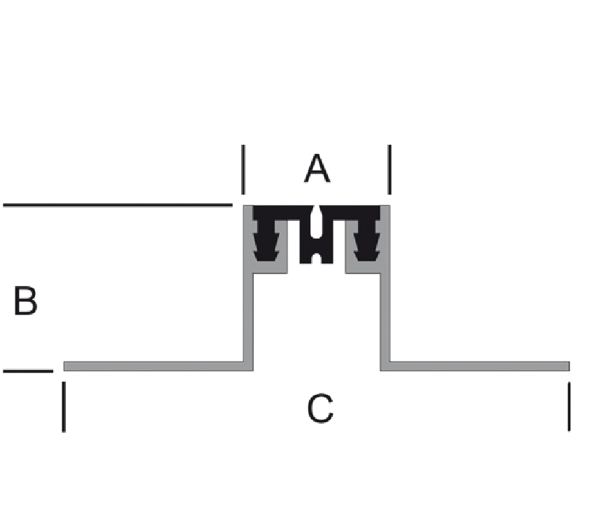 Schnitt Dehnfugenprofil Serie 320