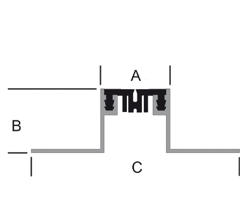 Schnitt Dehnfugenprofil 335