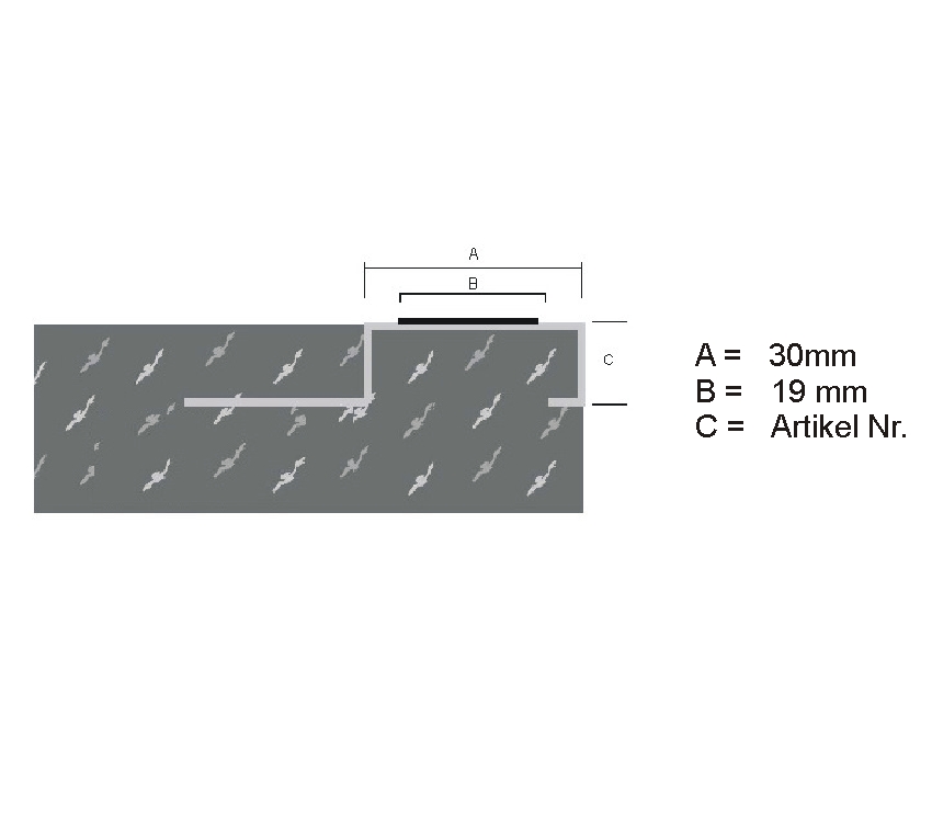 Treppenprofil TP 833 Schnitt