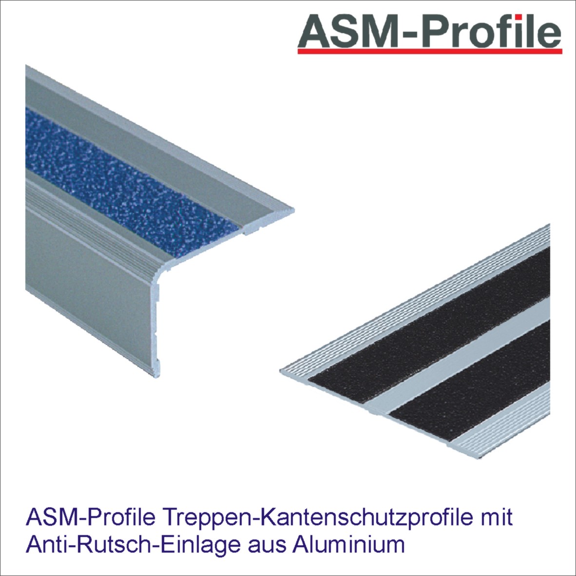 Treppenprofile mit Anti-Rutsch Einlage - ASM-Profile